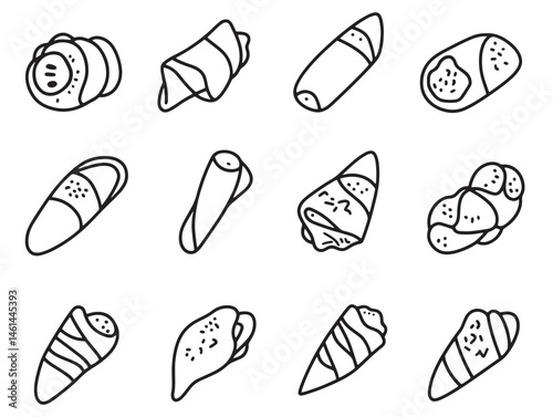 Cannoli Food Line Art for Digital Design Projects