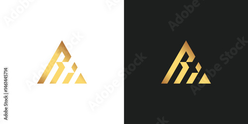 Letter RI or RIA Logo Design