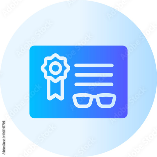certificate gradient icon
