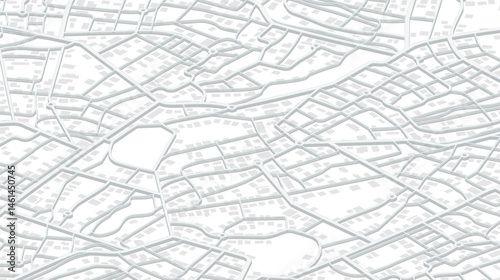 Abstract map downtown district. Geolocation your location on map with river and grid. Concept of planning and mapping a travel. Flat vector illustration