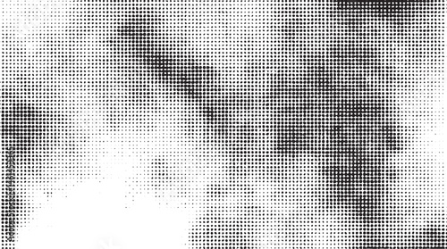 A grayscale portrait reveals a blurred enigmatic female face through a halftone dot