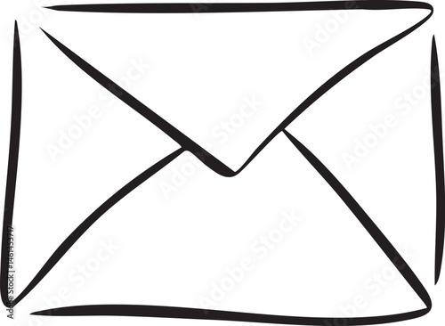 A simple white envelope is open and reveals a folded letter.
