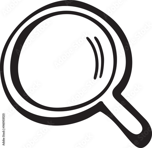 A simple magnifying glass focuses on a distant point.
