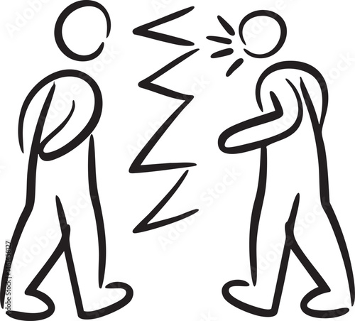 Two figures engage in a forceful hand-to-hand interaction.
