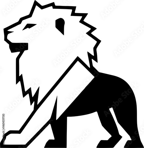Vintage Lion Logo Vector for Barbershop, Clothing Brand, and Heraldic Design