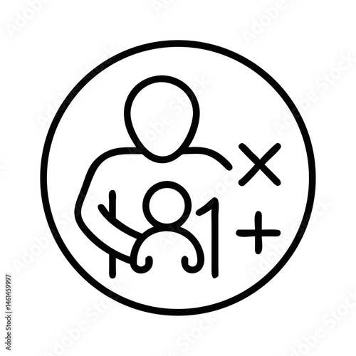 Age Restriction Symbol Representing Parental Guidance  