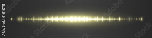 Orange audio waveform with glowing peaks and reflection. Suitable for music background, podcast visual, sound analysis, digital equalizer, voice playback and tech audio interface.