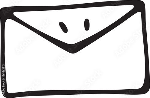 A simple envelope with a smiling face.