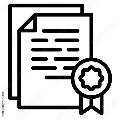 Legal document icon in vector illustration