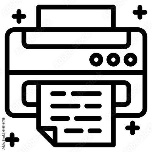 Printer icon in vector illustration