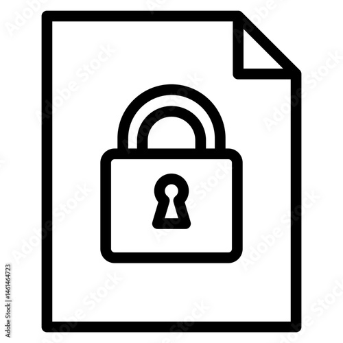 Protected icon in vector illustration