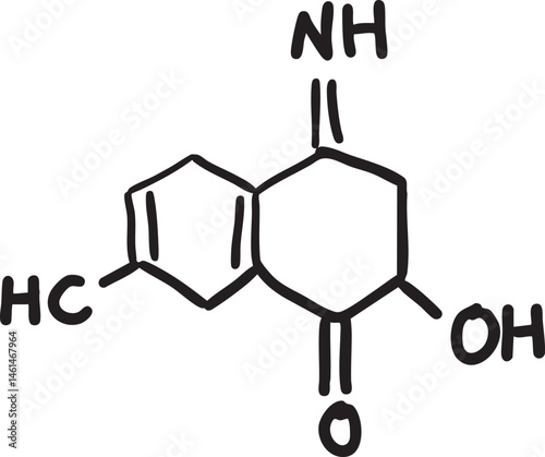 A detailed chemical structure depicts a complex organic molecule.