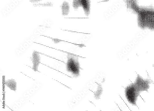 Two close-up eyes appear in a digital mosaic of dots.
