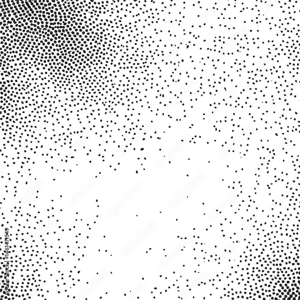 A gradient transition displays a dense of black dots against a white background. A gradient transition displays a dense of black dots against a white background.
