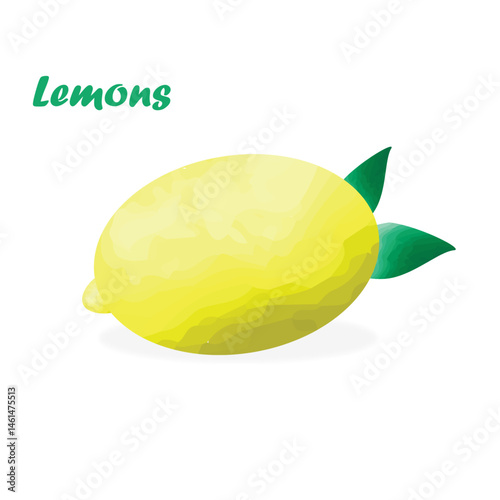wathercolor illustration of a lemon