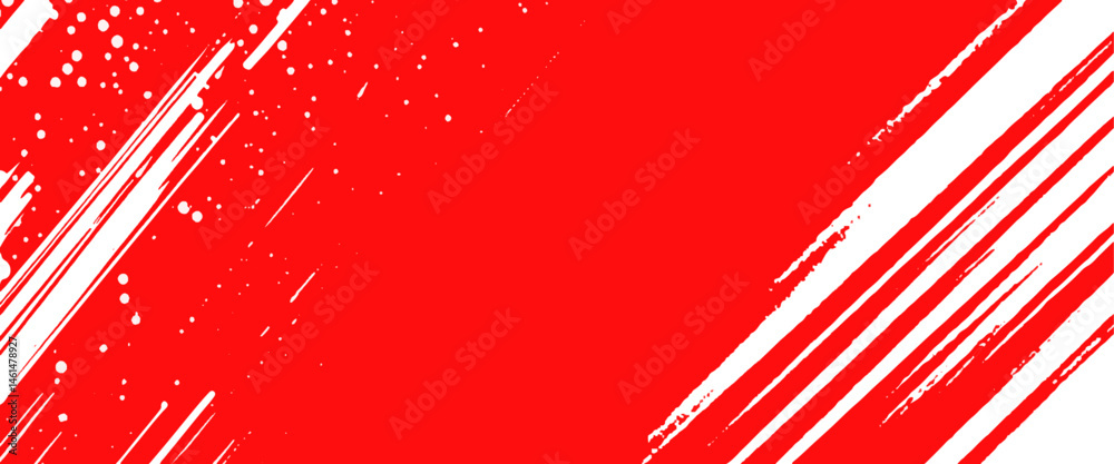Vector abstract style red paintbrush design banner templates
