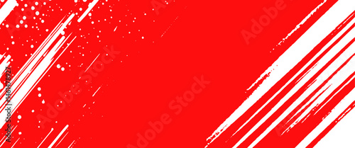 Vector abstract style red paintbrush design banner templates