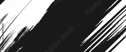 Obraz na płótnie Vector abstract style black paintbrush design banner templates w salonie