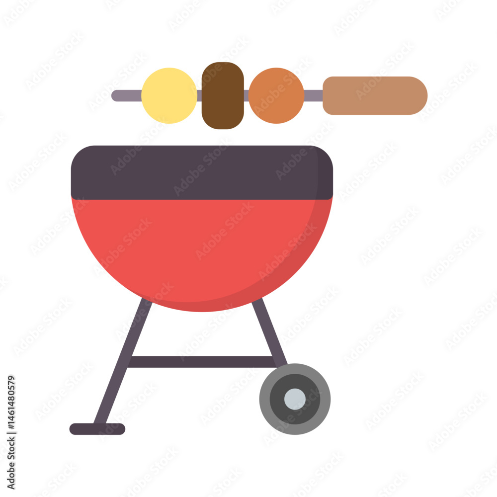 Barbecue icon vector image. Suitable for mobile apps, web apps and print media. Barbecue icon vector image. Suitable for mobile apps, web apps and print media.