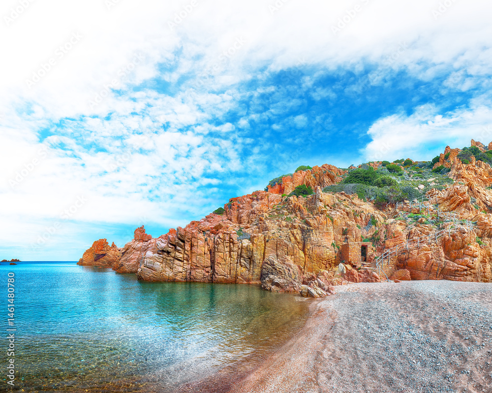 Unbelivable view of Li Cossi beach on Costa Paradiso resort.