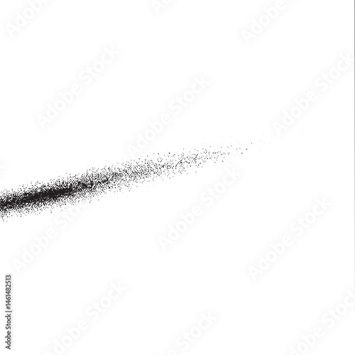 A dark streak extends across a bright white background creating a sense of movement.