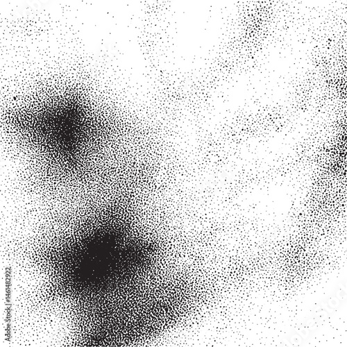 Black and white abstract texture with scattered dots.