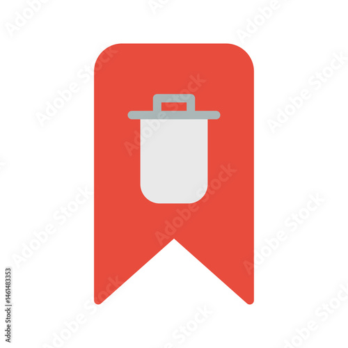 Delete Bookmark icon vector image. Suitable for mobile apps, web apps and print media.