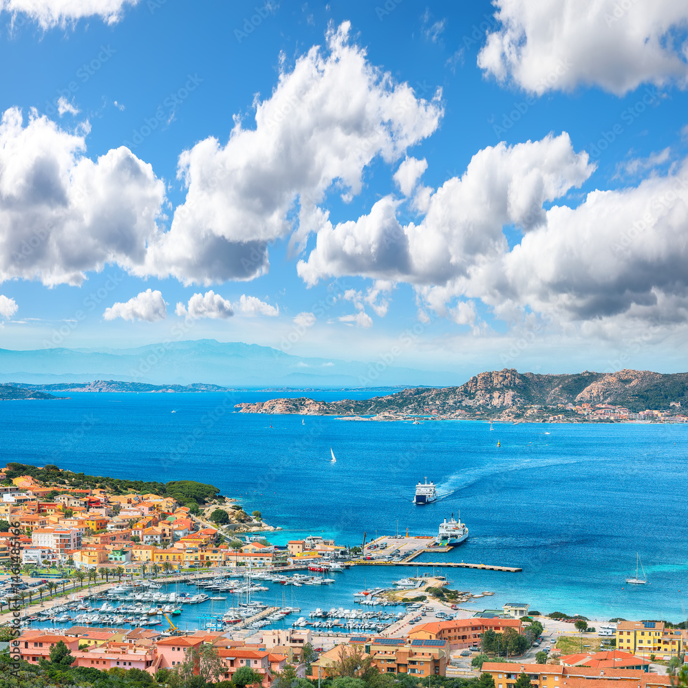 Unbelivable view on Palau port and La Maddalena island.