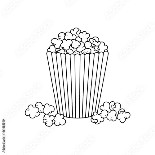 popcorn in a glass coloring page 