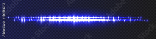 Bright blue glowing waveform on checkered background with intense shine and sparkling peaks. Perfect for music platforms, radio visuals, or futuristic audio UI elements.