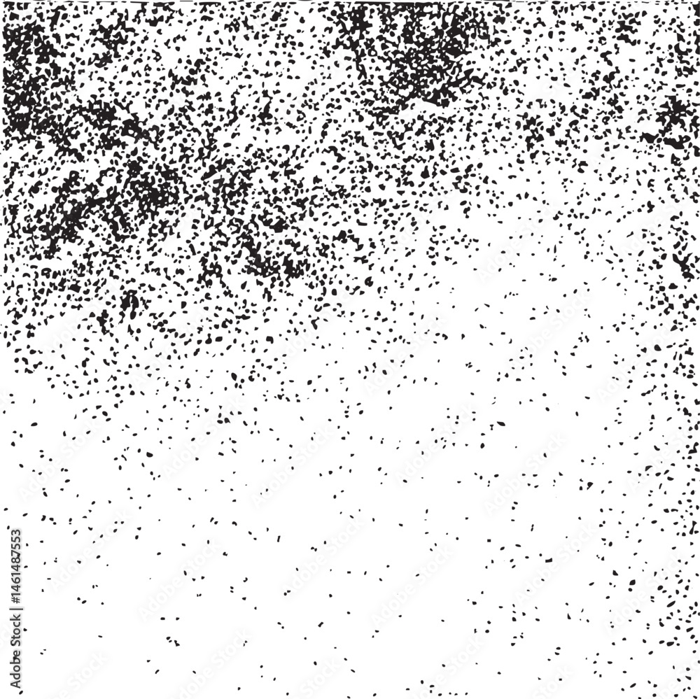 Obraz premium A grayscale gradient transitions from dense black dots to sparse white dots.