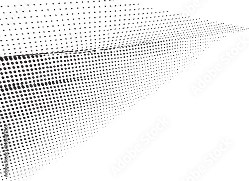 A dynamic wave-like of densely packed black dots against a white background.