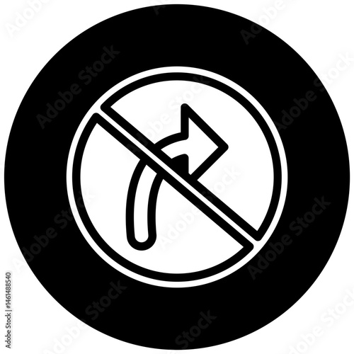 Free Download No Right Turn Icon - GFXLoad