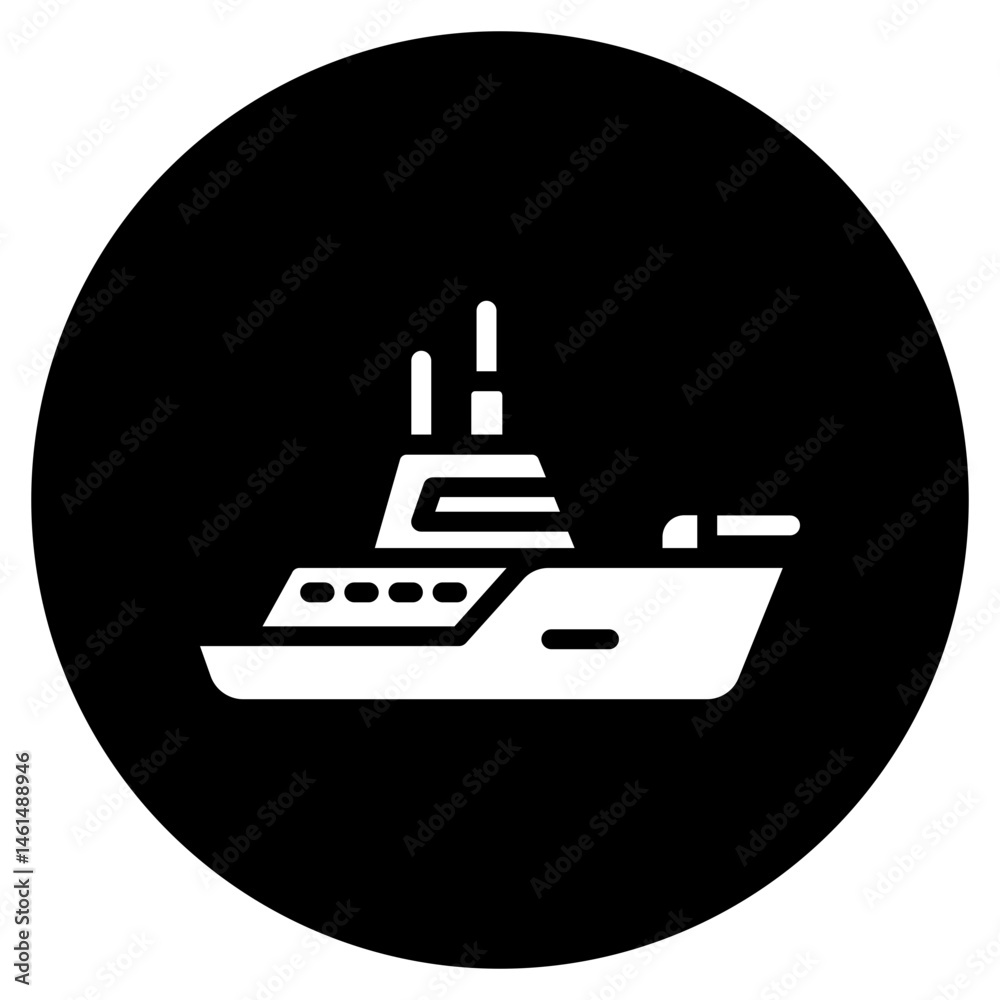 Obraz premium Army Ship Icon