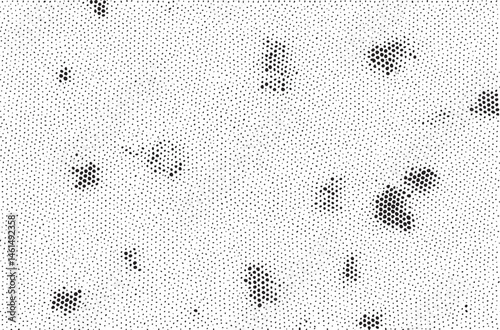 A grayscale of numerous small circles distributed across a white background.