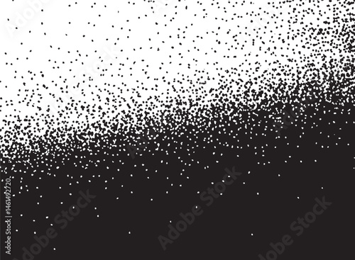 A gradient of tiny white dots transitions into a black background creating an abstract visual effect.