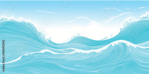 A peaceful abstract watercolor background in soft blue and green tones, resembling the calm ocean. Ideal for web design, stationery, and digital backdrops.
