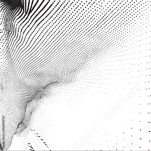 A close-up portrait shows a face partially obscured by radiating lines.