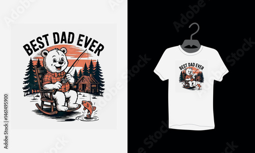 Vintage Style Father's t shirt, colorful retro background, retro typography, Best ever dad, vector Illustration, Artwork, Gifts, Vintage Sunset T-Shirt Design, Father's Day Quote,
