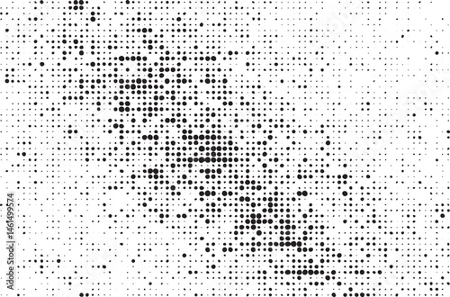 A dense array of small dark dots covers a white background.