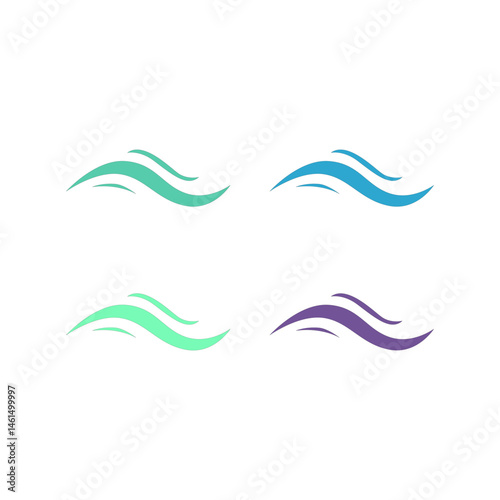 Water Splash Sign Symbol Logo Vector isolated on White