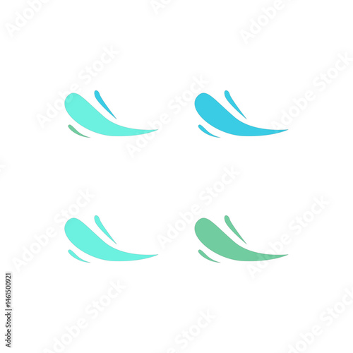 Water Splash Sign Symbol Logo Vector isolated on White