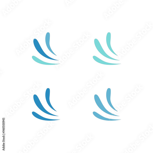 Water Splash Sign Symbol Logo Vector isolated on White