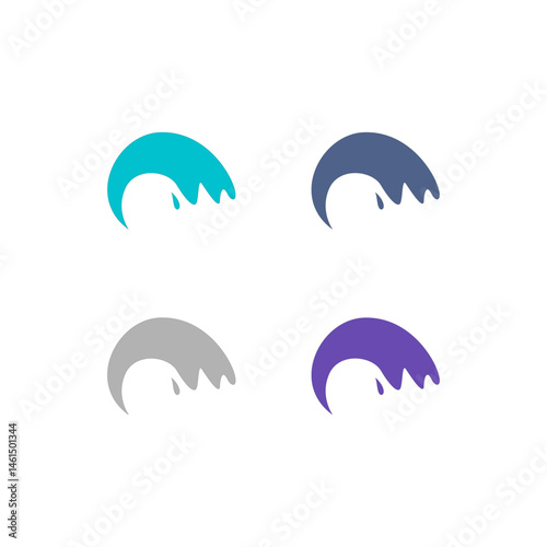 Water Splash Sign Symbol Logo Vector isolated on White