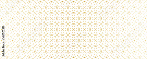 Abstract seamless pattern with a geometric background of polygonal golden lines. Stylish vector texture