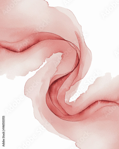 A red line is painted on a white background