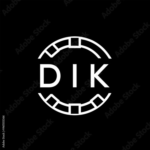 WebDIK letter logo. DIK blue image on white background. DIK Monogram logo design for entrepreneur and business. DIK best icon.
