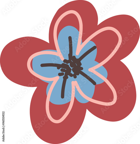 vector illustration of an abstract flower