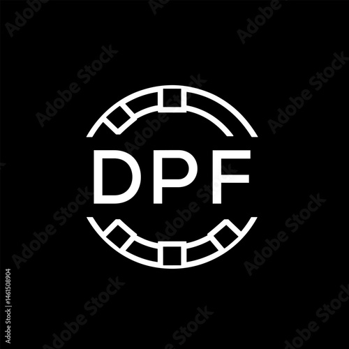 WebDPF letter logo. DPF blue image on white background. DPF Monogram logo design for entrepreneur and business. DPF best icon.
