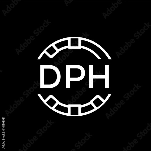 WebDPH letter logo. DPH blue image on white background. DPH Monogram logo design for entrepreneur and business. DPH best icon.
